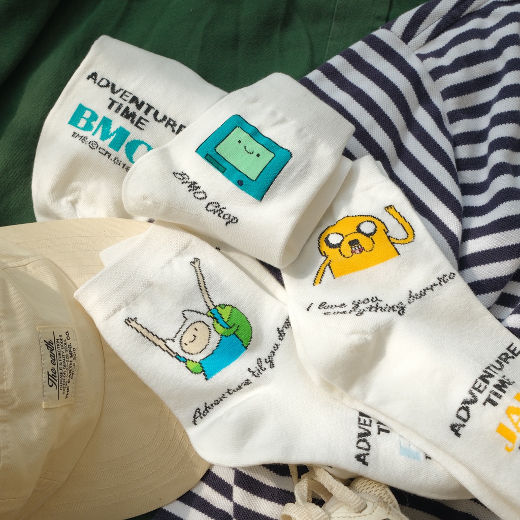 ADVENTURE TIME QUOTE - Tất vớ cao cổ unisex nhân vật hoạt hình Giờ Phiêu Lưu, bản quyền Cartoon, nhậ