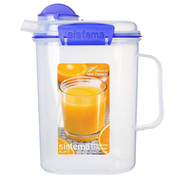 Bình đựng nước cao cấp Sistema 1500ml, an toàn cho sức khỏe - không chứa BPA, sản xuất tại New Zealand- 1415