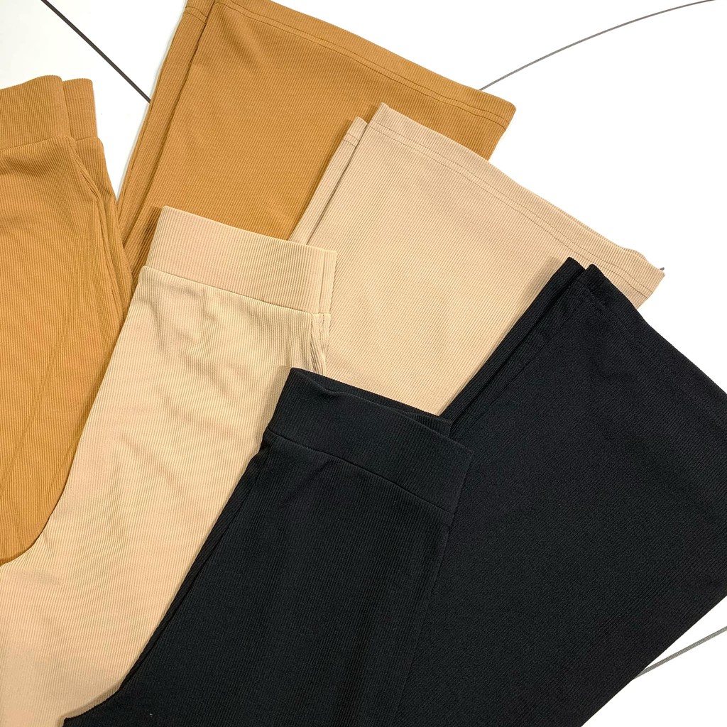 Quần Ống Loe Nữ BUSY Len Tăm Chun Co Giãn QOL3 | BigBuy360 - bigbuy360.vn