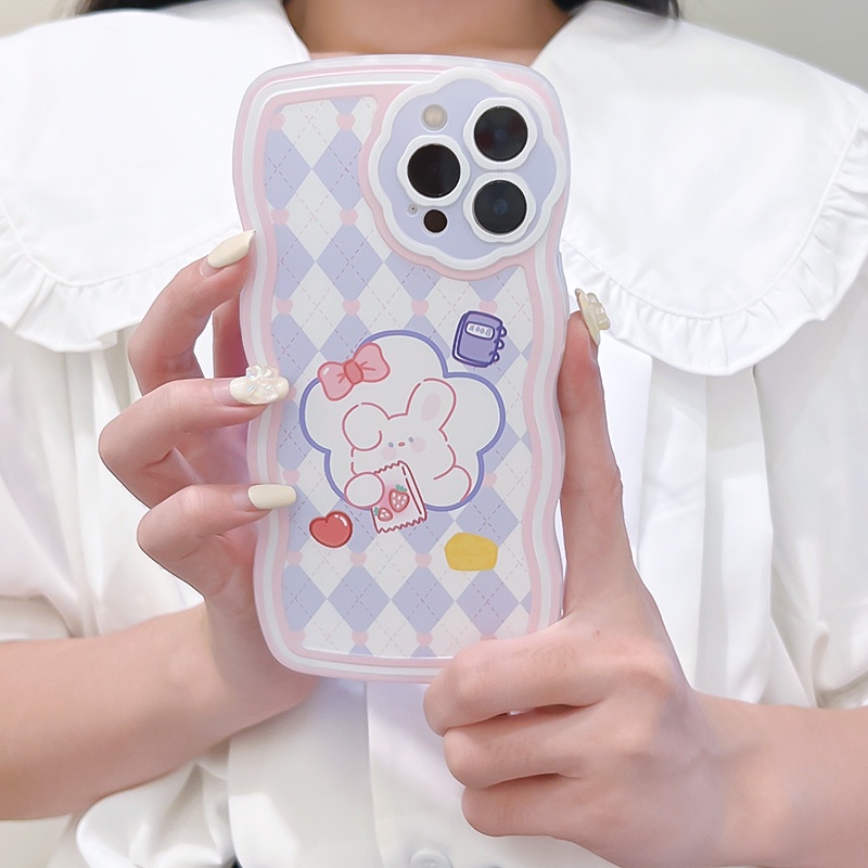 Ốp Điện Thoại Họa Tiết Hoa / Thỏ / Sóng Biển Cho iphone 7 / 7plus / 8 / 8plus / xs / 11 / 12 / 13 / 14 / pro / max / plus / promax