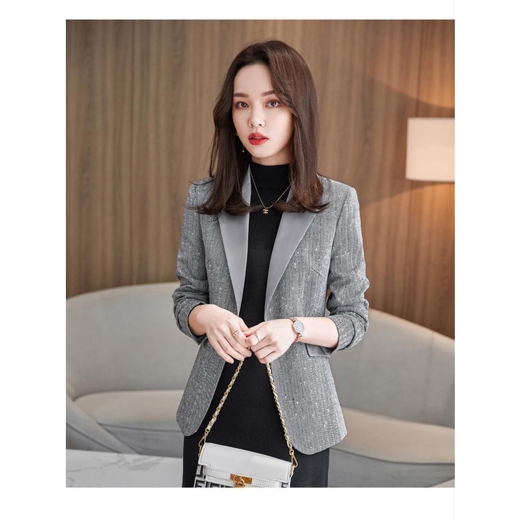 Áo Khoác Blazer Dáng Ôm Thời Trang Công Sở Thanh Lịch Cho Nữ