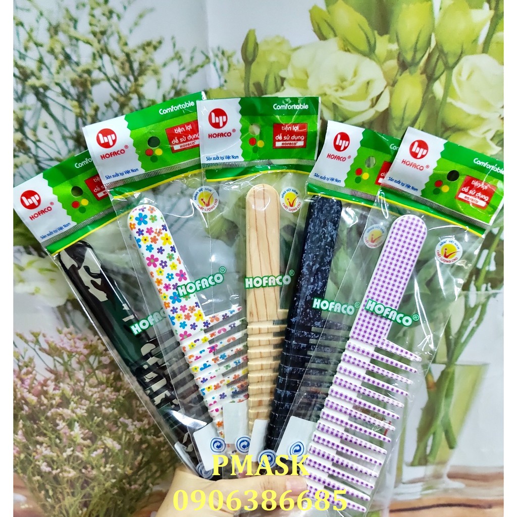 Lược chải tóc thưa răng to - Lược răng to chải tóc uốn HOFACO HPG71