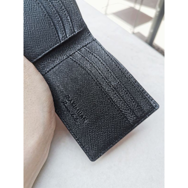Ví Ngang Mini Đen-  Da Bò Epsom 100%- Giảm 20k khi Follow Shop