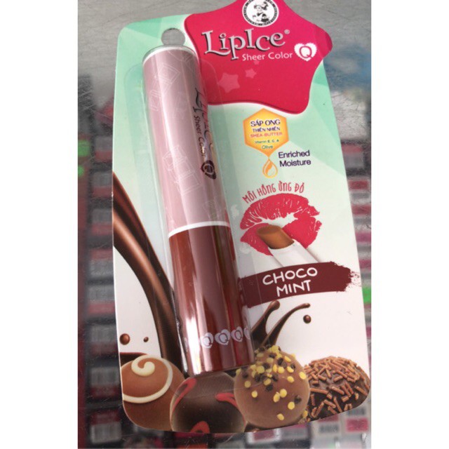 Son Dưỡng Lipice Sheer Color Q Choco Mint 2G Hồng Ửng Đỏ