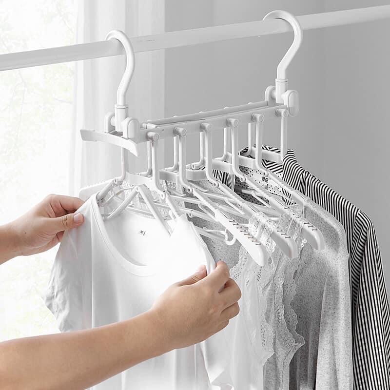 Móc treo quần áo đa năng mua 1 được 7 móc