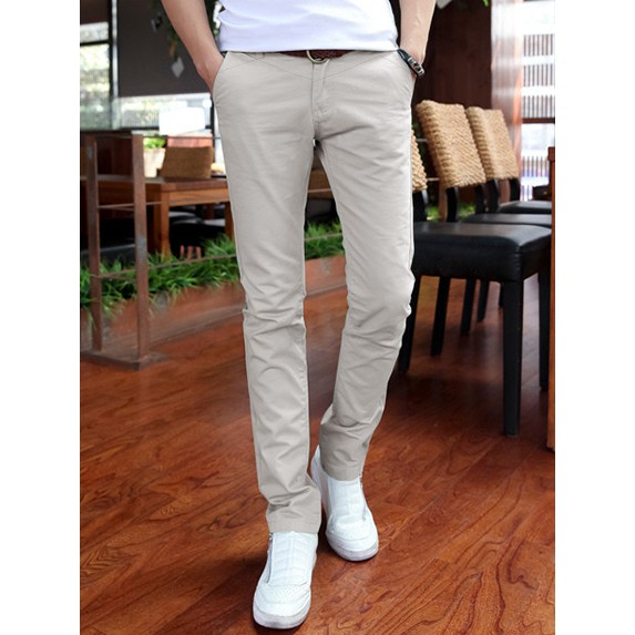 Quần KAKI Nam Cao Cấp, Dáng Đứng Slimfit Màu Trơn, Chất vải co giãn, Lịch Sử, Trẻ Trung - DOKI