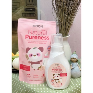 Combo nước rửa bình sữa K-Mom chai 500ml+ túi 500ml / Nước rửa bình sữa rau quả hữu cơ K Mom Hàn Quốc