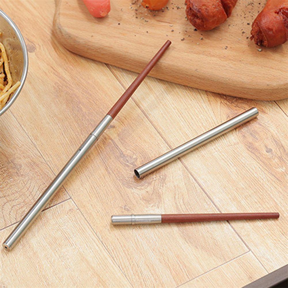 1 Cặp Đũa Ăn Dạng Gập Tiện Dụng Cho Cắm Trại / Leo Núi