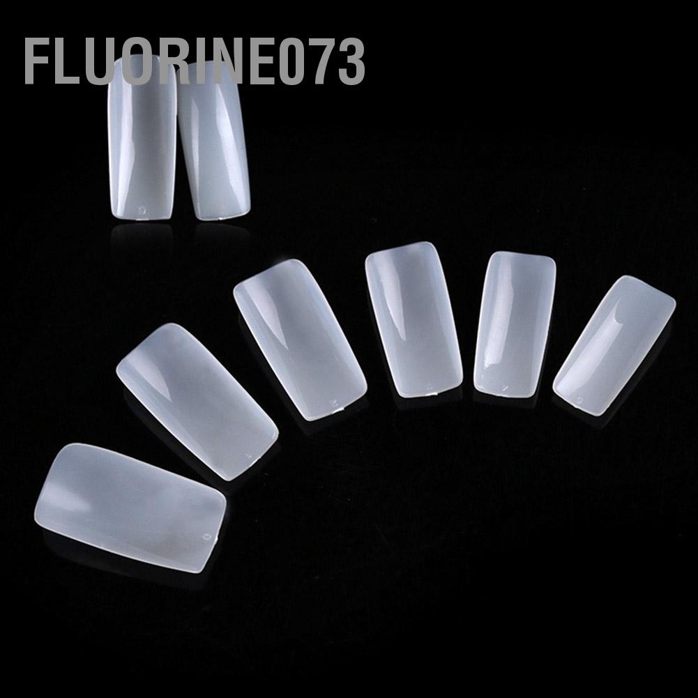 Fluorine073 6 loại 100 cái Nail Art Half Full Cover Nhân tạo Giả Móng Tay Mẹo Làm