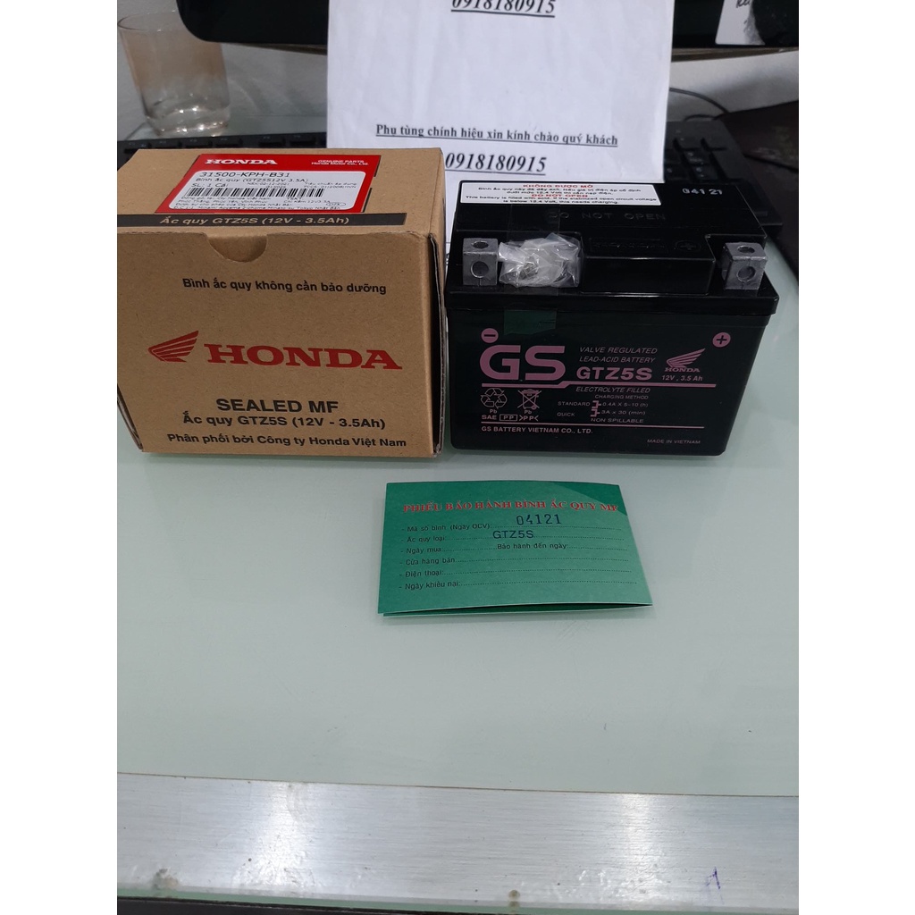 Bình ắc quy (GTZ5S12V 3.5A) honda