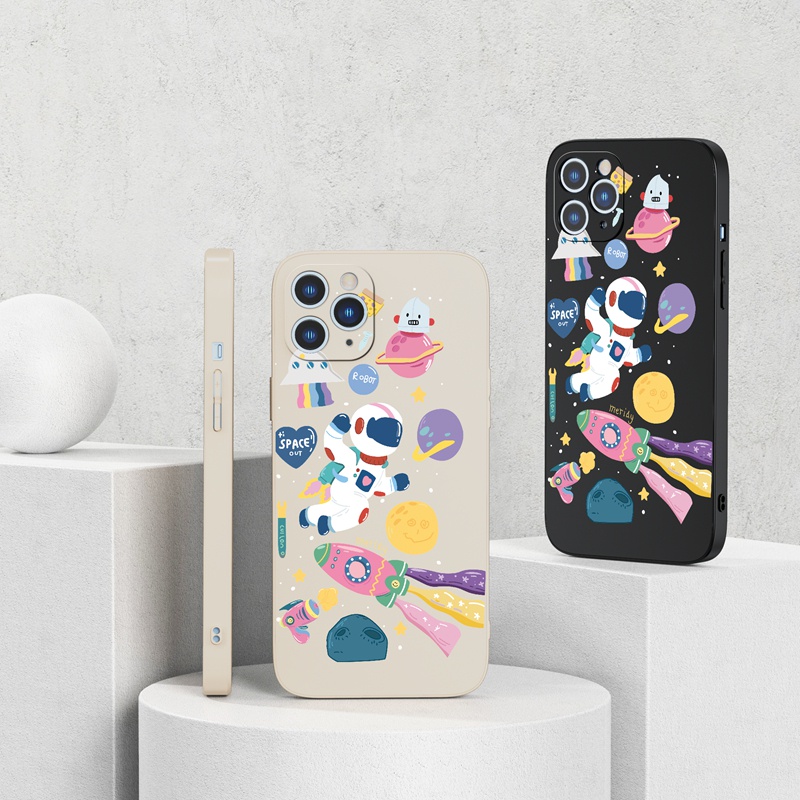 Ốp lưng iphone Ốp điện thoại silicon dẻo Suntaiho phi hành gia cho iPhone 13 12 11 Pro Max X XR Xs Max 7 8 Plus 12mini 13mini