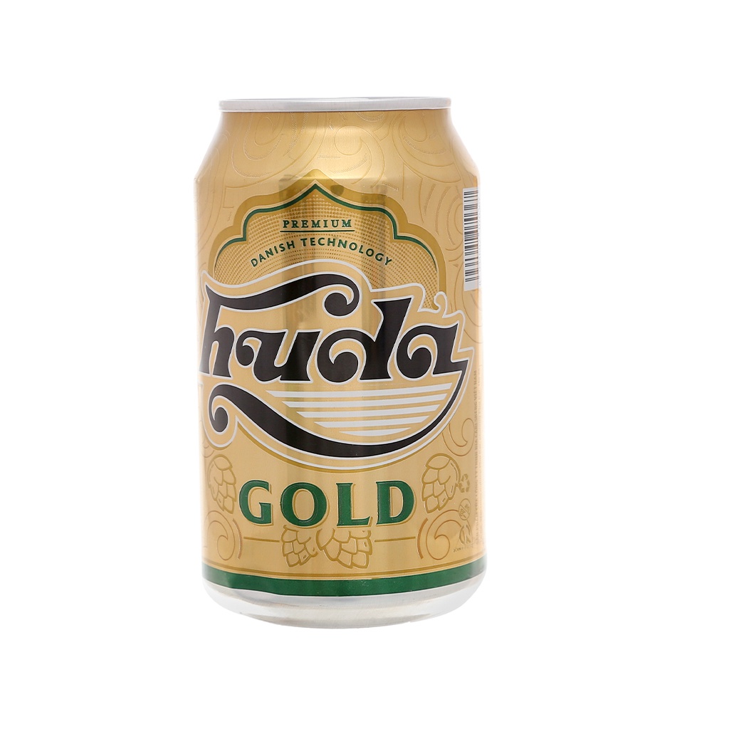 Thùng 24 lon bia Huda Gold 330ml