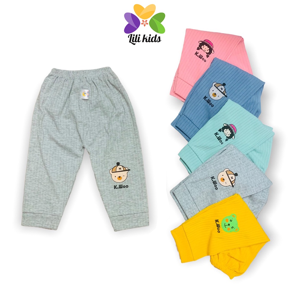 quần dài cho bé trai bé gái LILIKIDS quần dài thun gân cho bé QCD13