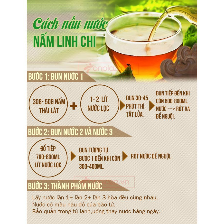 Nấm Linh Chi Thái Lát Hàn Quốc, Túi 1kg