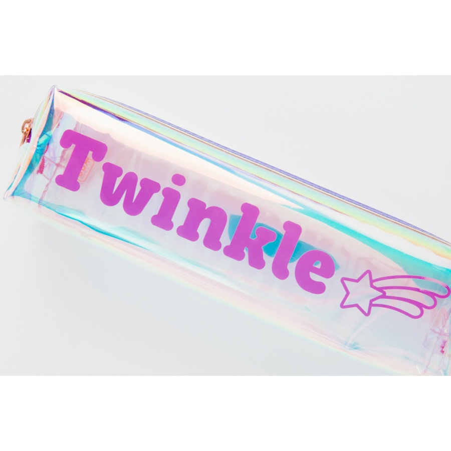 Túi Đựng Bút ARTBOX Hàn Quốc In Chữ Twinkle Màu Tím Hologram PVC