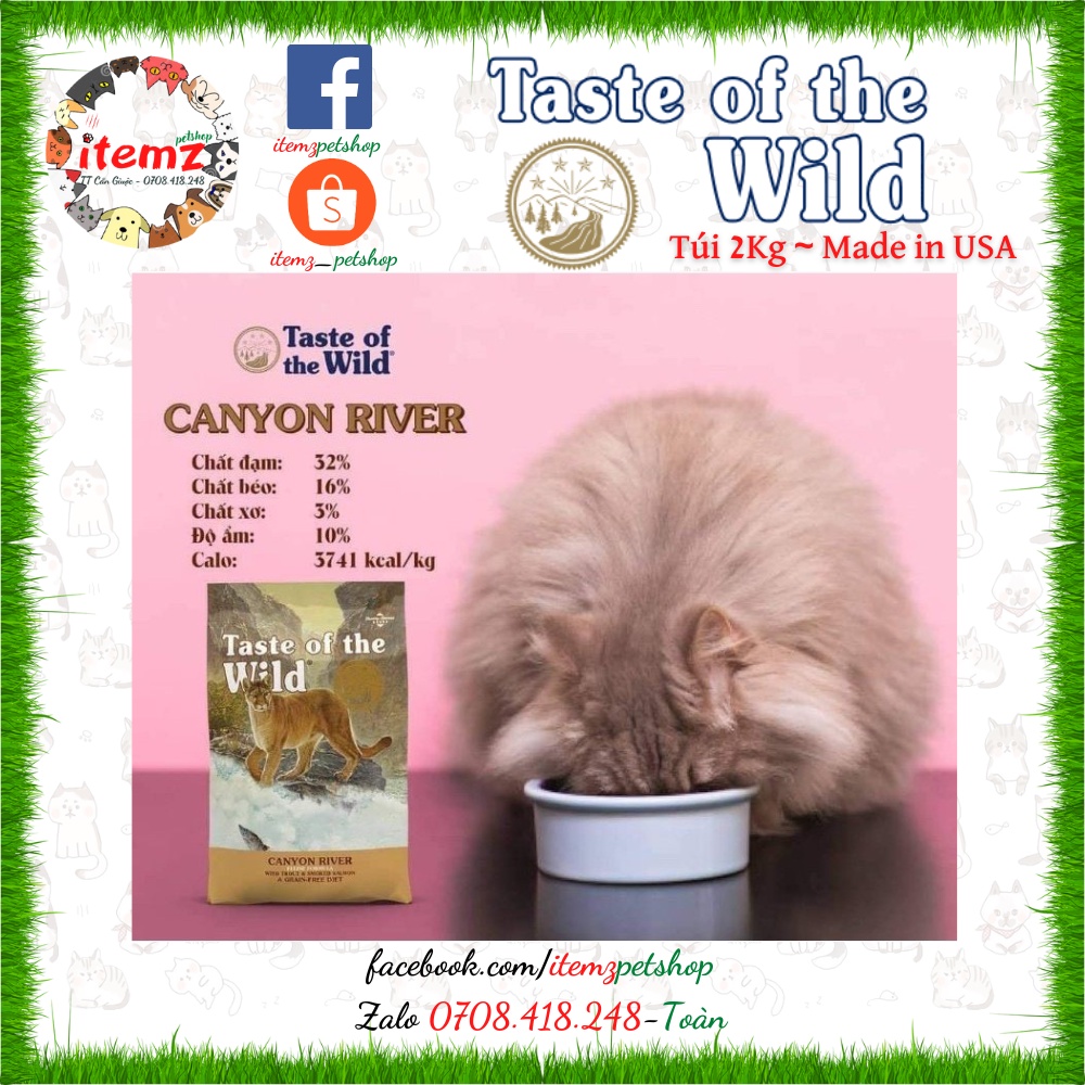 THỨC ĂN HẠT CHO MÈO MỌI LỨA TUỔI - TASTE OF THE WILD - 2Kg