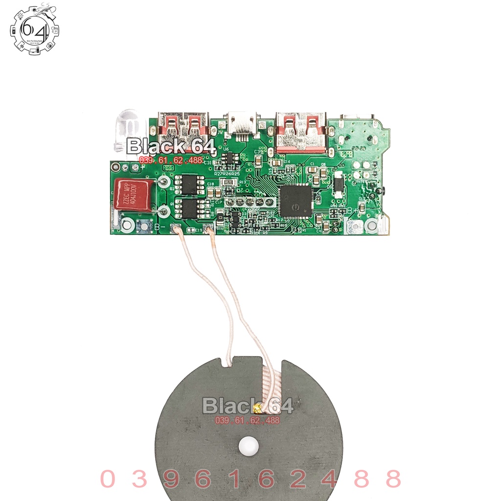 Mạch sạc dự phòng sạc nhanh tích hợp sạc không dây QC 3.0 PD 3.0 22 W
