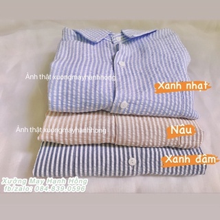 áo sơ mi kẻ xanh