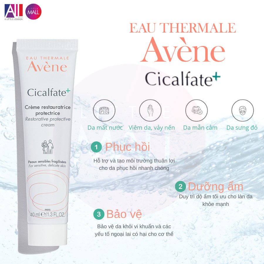 Kem phục hồi làm lành da Avene Cicalfate+ Cream 15ml/40ml TẶNG mặt nạ Sexylook (Nhập khẩu)