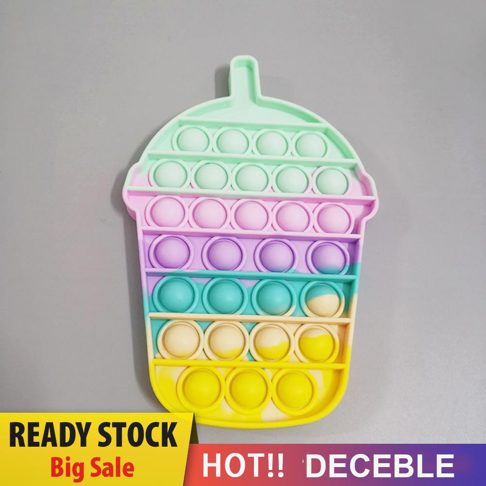 Pop It Fidget Đồ chơi Silicone Drink Cup Push Bubble Sensory Đồ chơi Anti Stress Fidget Đồ chơis Rainbow
