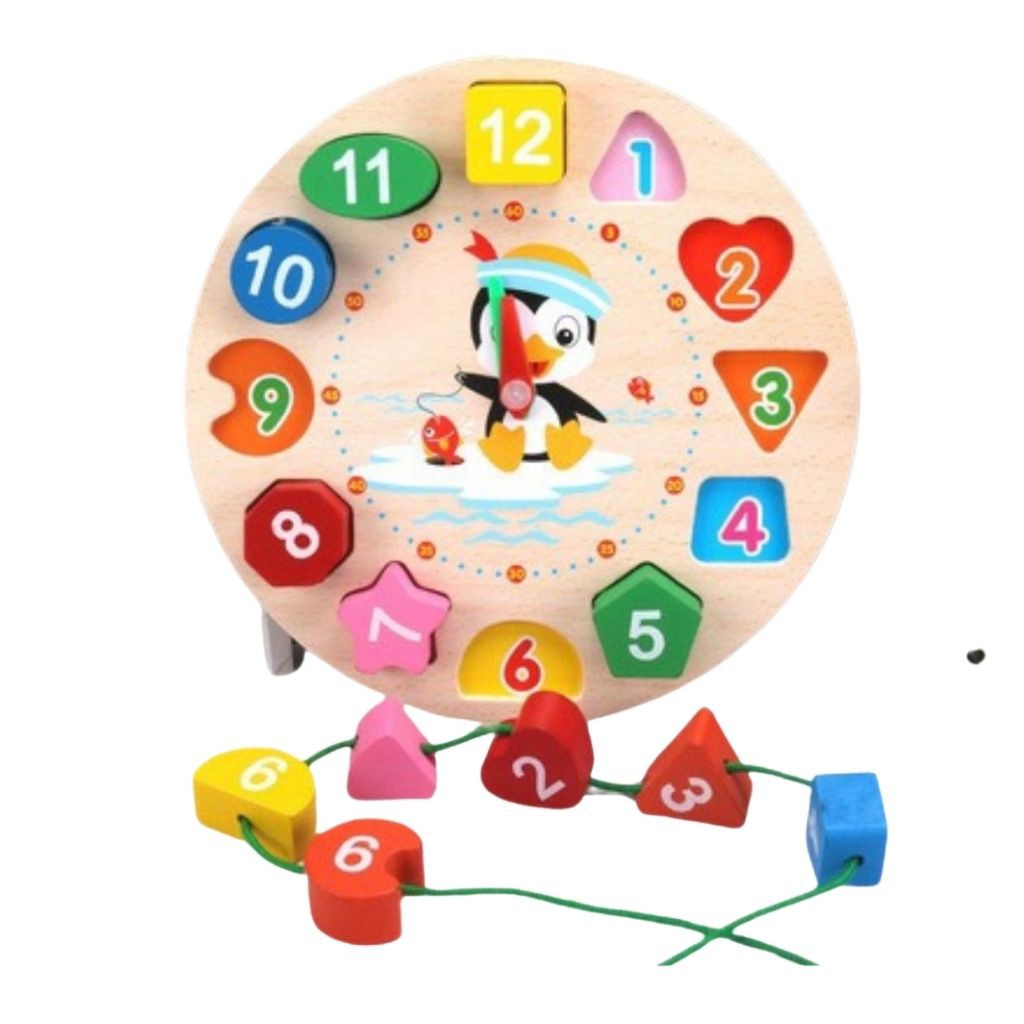 Đồng Hồ Gỗ, Đồ Chơi Gỗ cho bé giúp bé vừa chơi vừa học, phát triển trí tuệ- ALOKIDS TB]