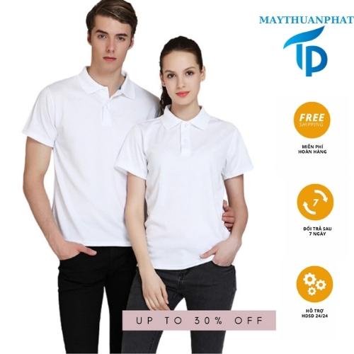 Áo polo nam nữ ngắn tay unisex basic trẻ trung năng động phong cách Hàn Quốc May Thuận Phát