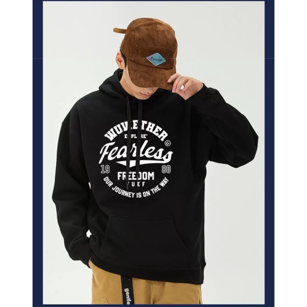 Áo Hoodie Mũ Trùm Đầu Phong Cách Nam Nữ UNISEX FEARLESS, Nỉ Ngoại Dày Dặn Thời Trang Hot Trend 2022