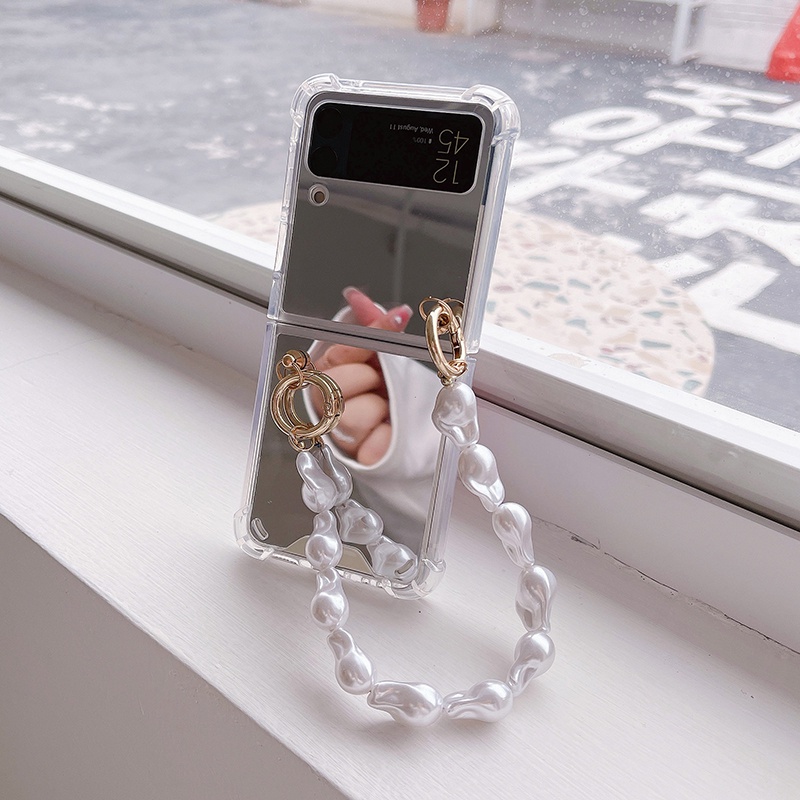 Bao Da Điện Thoại Chống Sốc Dạng Gương Trang Điểm Cho samsung galaxy z flip 5 4 3 flip4 flip3 zflip5 5g Ốp