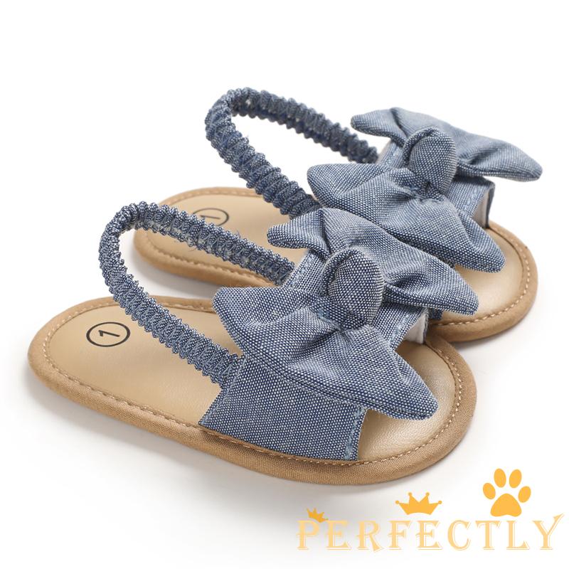 PFT-0-18Months  Kids Toddler Baby Girls Big Bowknot Sandals Summer Beach Shoes Infant Baby Shoes