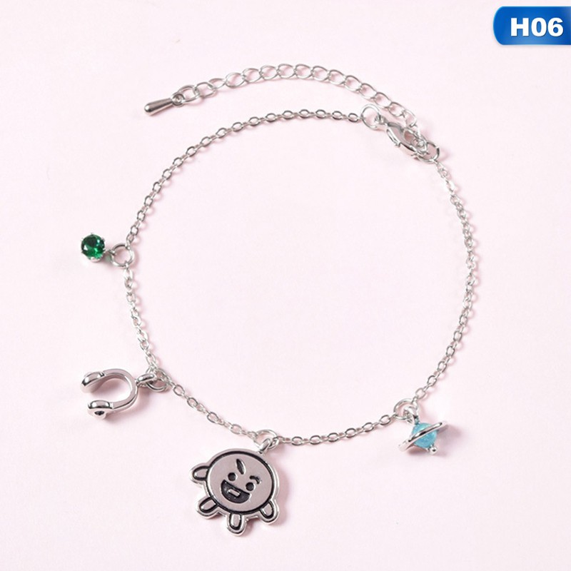 Lắc chân mặt thú hoạt hình BTS dễ thương