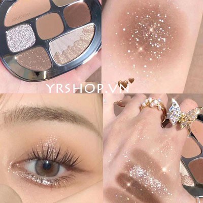 Bảng Phấn Mắt Dikalu 8 Màu Lì Ánh Ngọc Trai Tông Đất Độ Bóng Cao