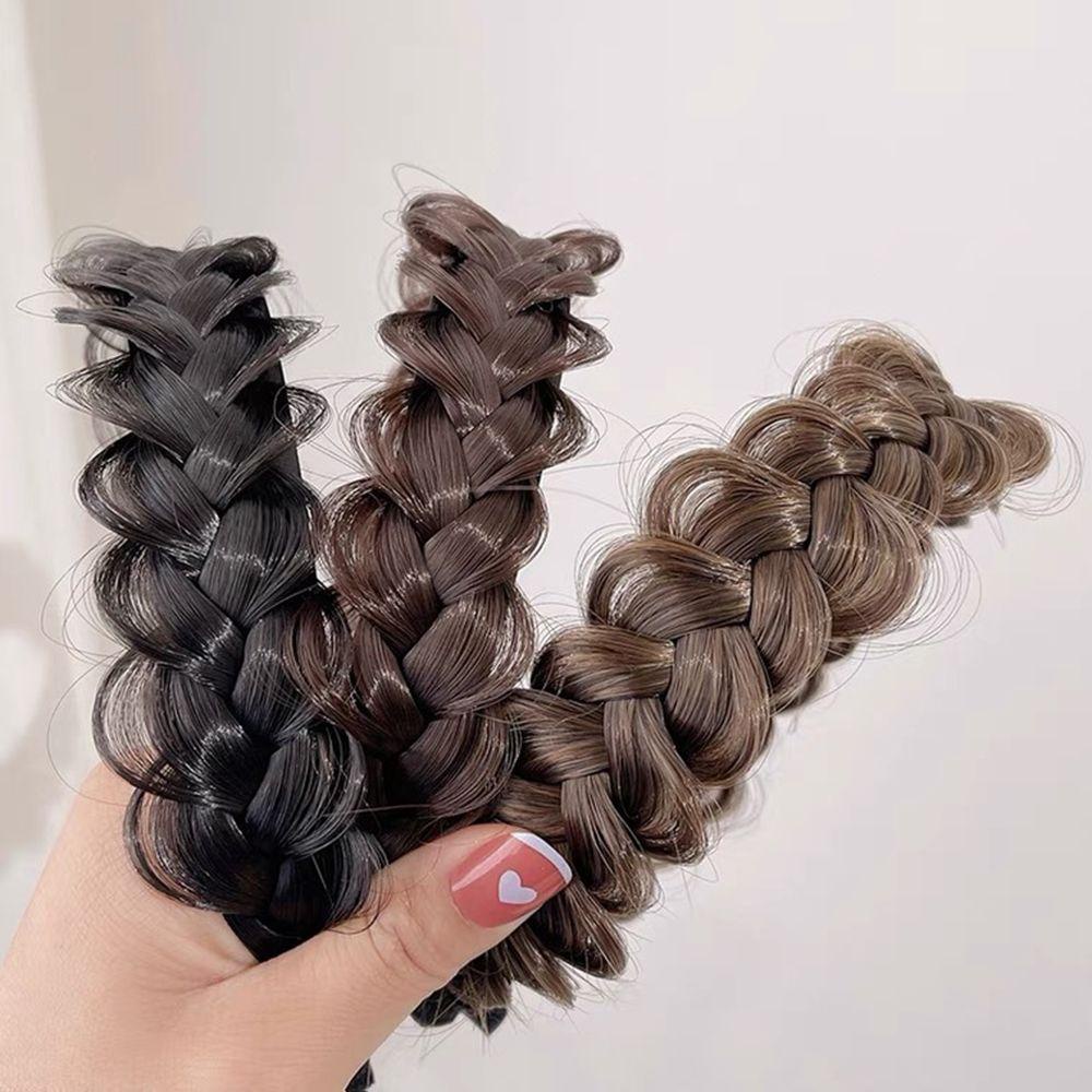 EUCA Băng Đô Bện Tóc Bằng Sợi Tổng Hợp Chống Trượt Phong Cách Bohemia
