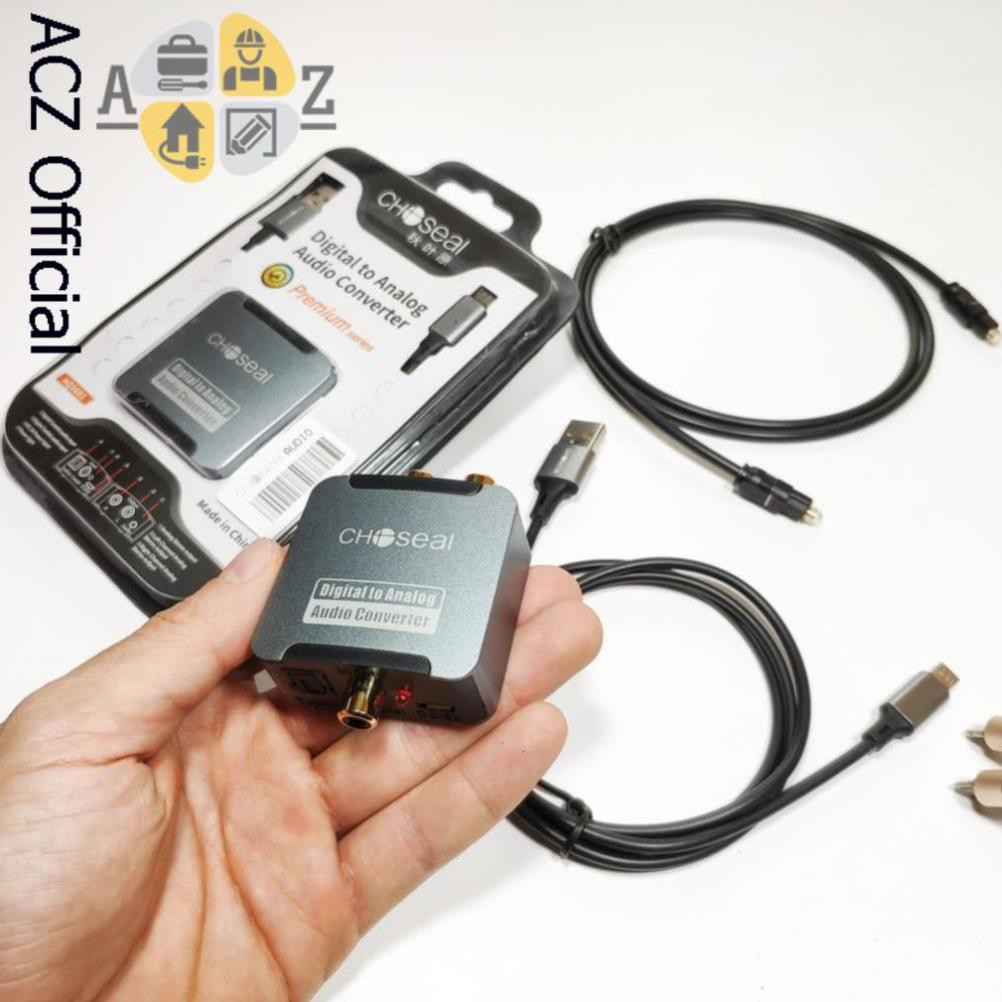 Bộ chuyển đổi quang học optical ra AV sang âm thanh audio Choseal kèm dây quang - BH 12 tháng