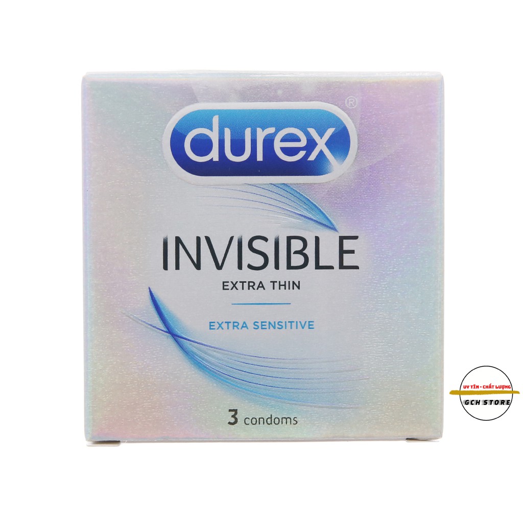 [Cực Mỏng] Bao cao su Durex Invisible Hộp 3 bao