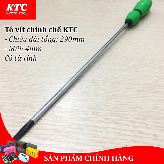 Tô vít 2 cạnh chỉnh chế chính hãng KTC Nhật, tua vít chỉnh garanti D7SM-420