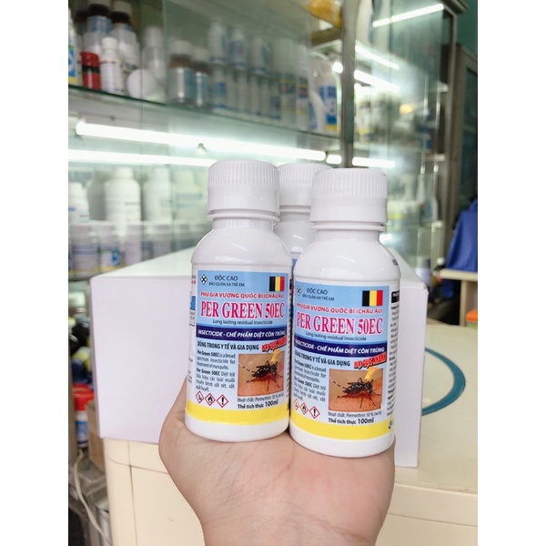 Thuốc diệt côn trùng, nguyên liệu nhập khẩu PER GREEN 50EC chai 100ml