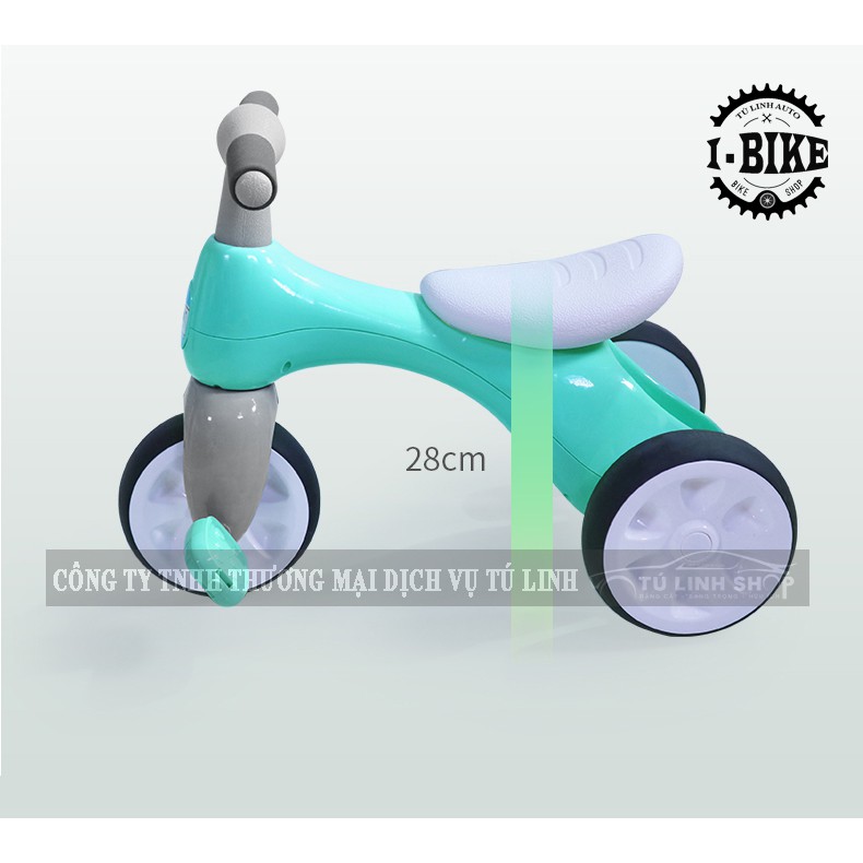 Xe 3 bánh I-bike cho trẻ từ 18 tháng - 5 tuổi, nhựa cao cấp, 2 màu xanh, hồng