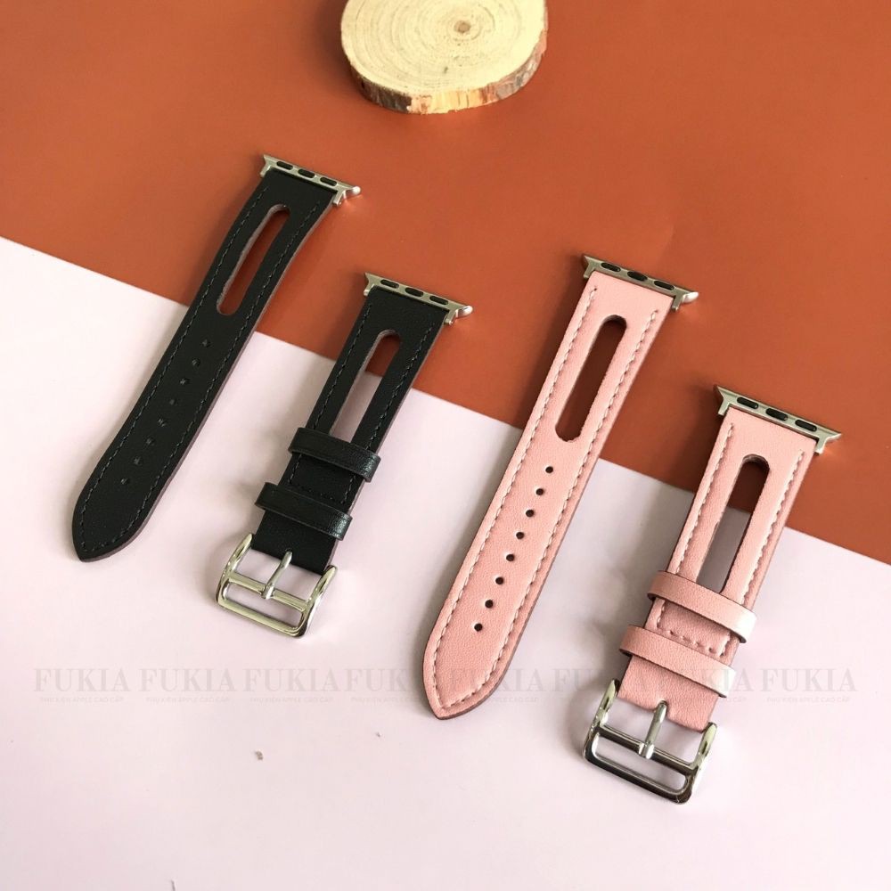 Dây Da Her mes kiểu mới dành cho Apple Watch đồng hồ thông minh Series 1/2/3/4/5/6/SE size 38/40/42/44mm