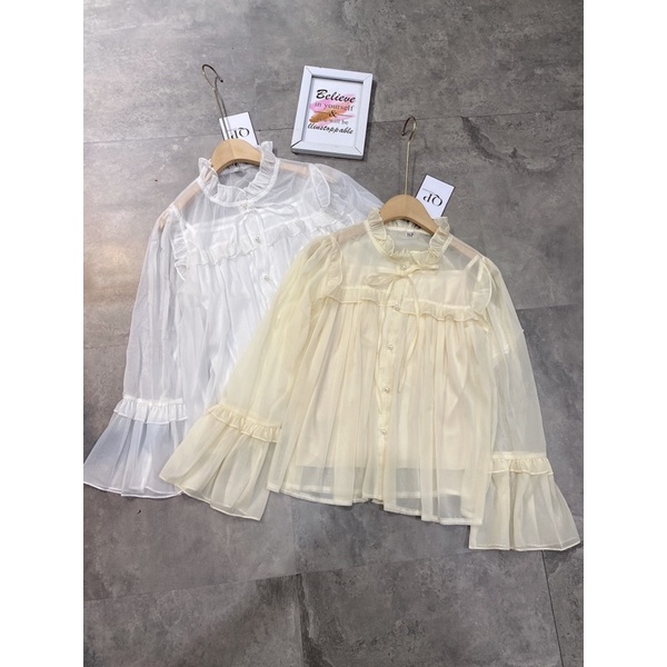 Set Áo Sơmi Tơ Bèo Kèm Áo 2 Dây, Áo Sơmi Kiểu Tay Dài Có Ảnh Thật Kèm Video | BigBuy360 - bigbuy360.vn