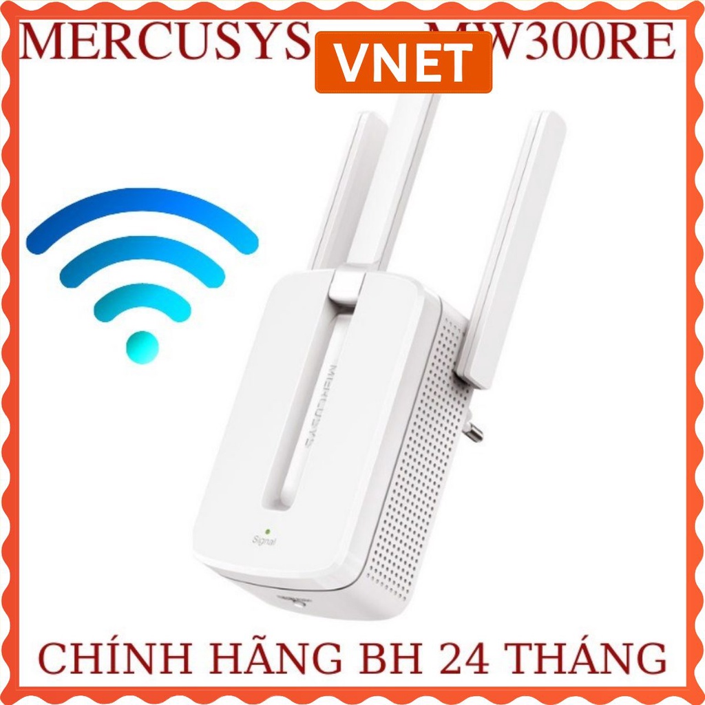Bộ kích sóng wifi Mercusys MW300re 3 râu cực mạnh Chính Hãng