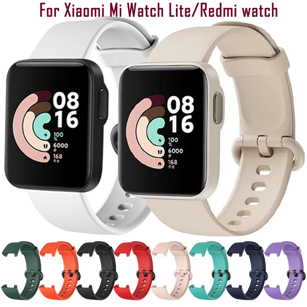 Dây đeo chất liệu silicon màu trơn thay thế cho Xiaomi Mi watch Lite
