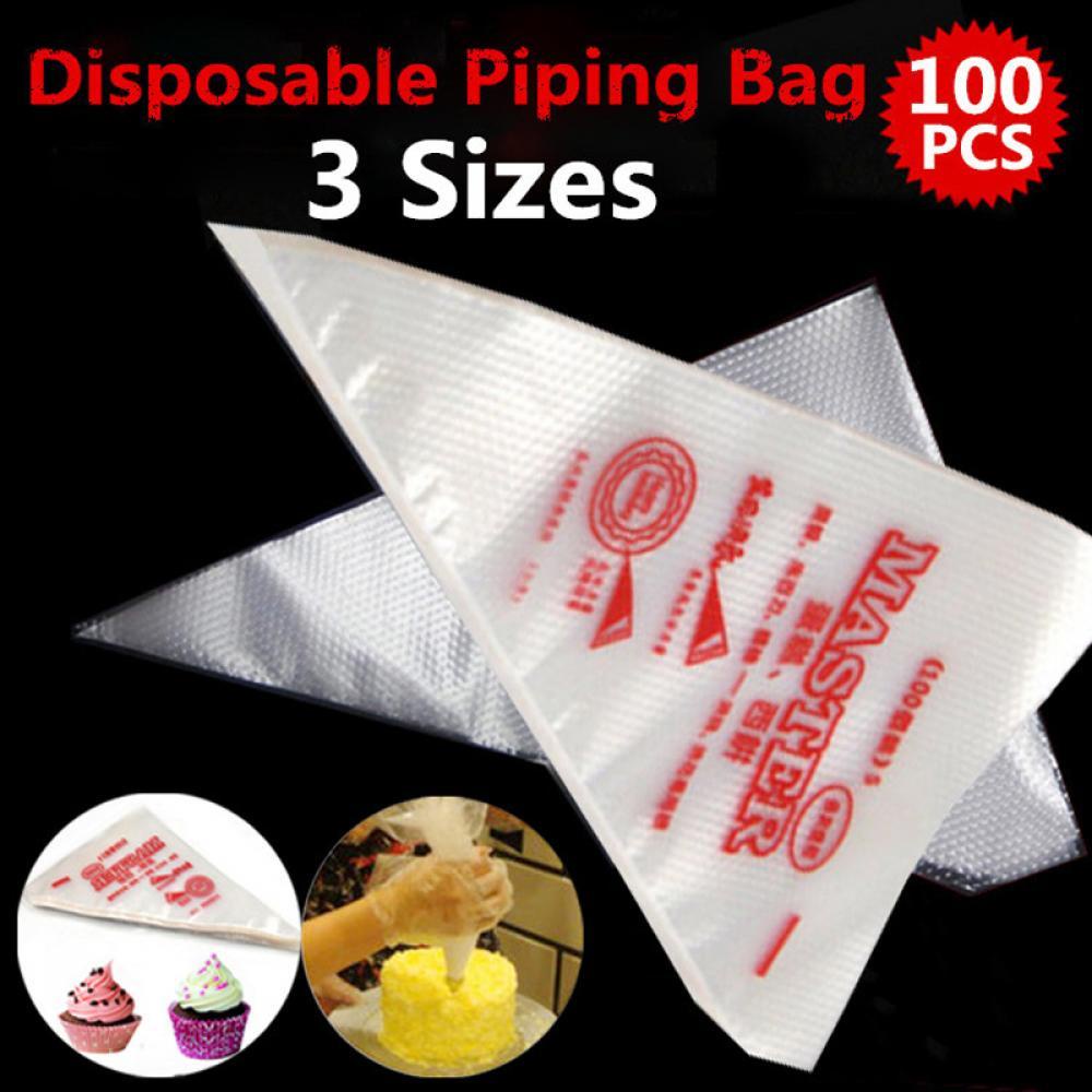 Set 100 Túi Bắt Kem Bằng Nhựa Kích Thước S / M / L