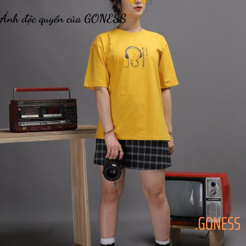 Áo thun Unisex Goness Basic Tee phông trơn nam nữ tay lỡ oversize form rộng 4 màu AP004