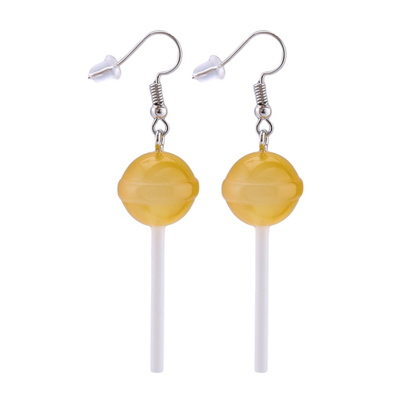 [QLQL] Khuyên Tai Resin Dáng Dài Hình Kẹo Mút Thời Trang Mới 2021 Làm Trang Sức Thủ Công Dành Cho Bạn Nữ Trẻ Em