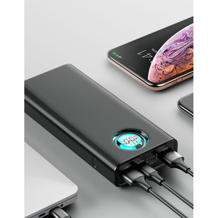 Sạc pin dự phòng 20000mah sạc nhanh 18w cho iphone ipad android samsung xiaomi oppo quick charger 3.0 chính hãng baseus