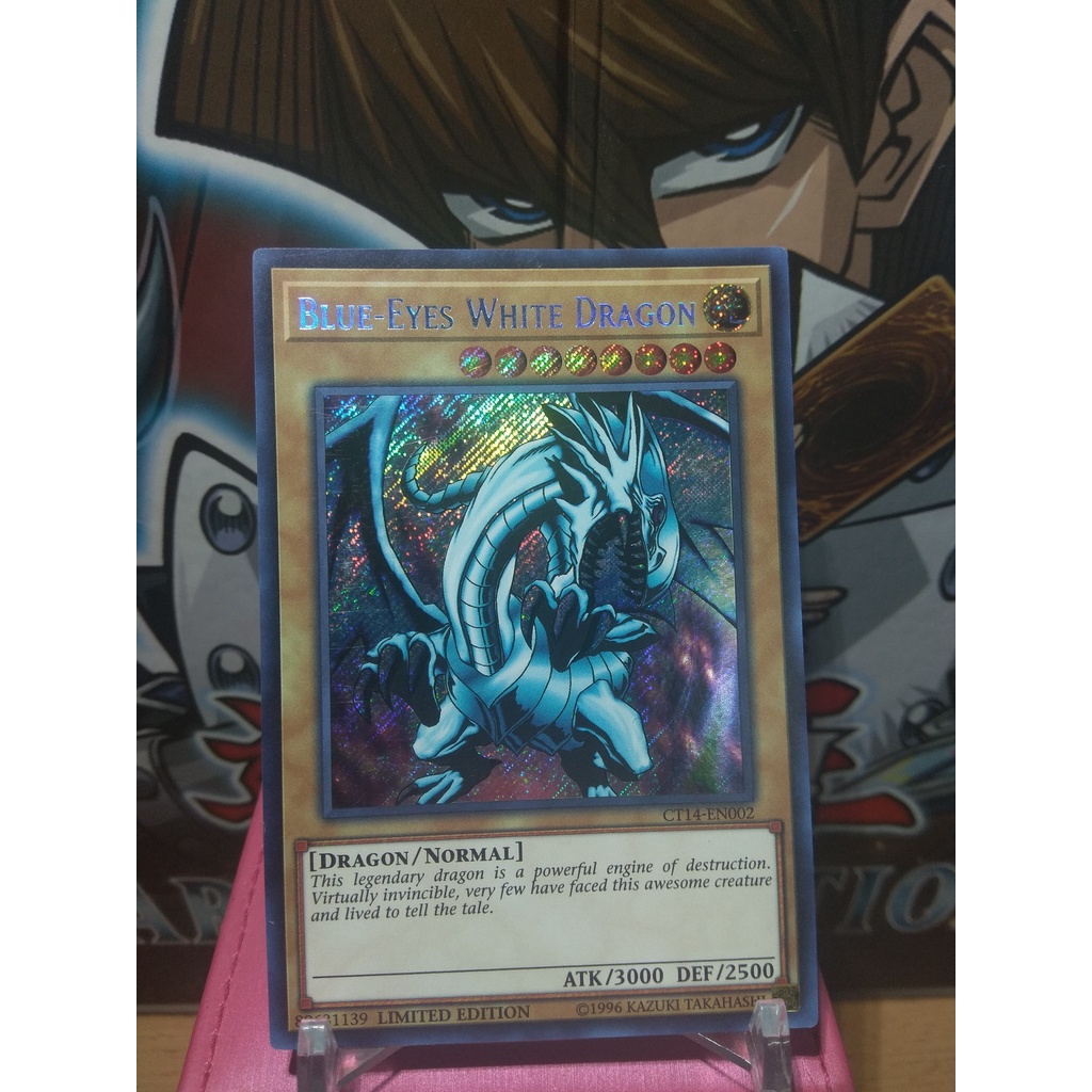 Thẻ bài Yugioh! Blue-Eyes White Dragon - CT14-EN002 - Secret Rare Limited Edition