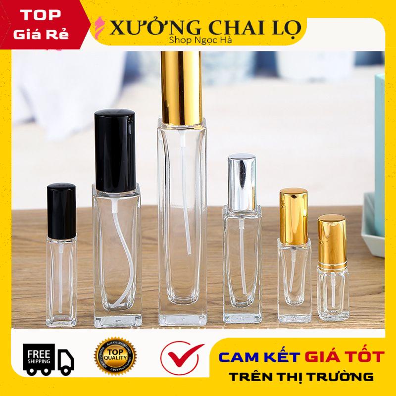 Lọ Chiết Nước Hoa ❤ GIÁ RẺ NHẤT ❤ Lọ chiết nước hoa 50ml Vuông Cao đựng dầu thơm, phụ kiện du lịch