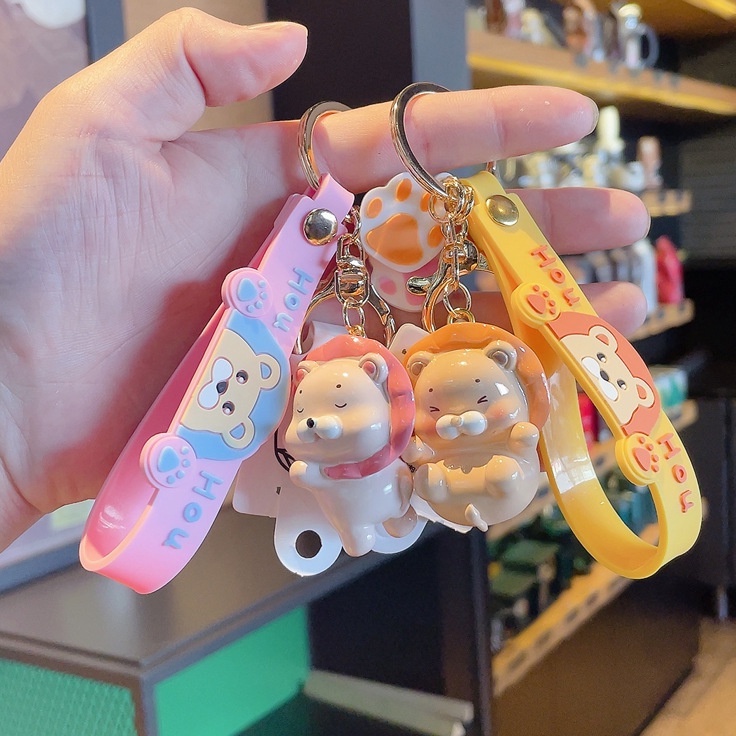 Hoạt Hình Móc Khóa Hình Sư Tử Bằng resin Xinh Xắn