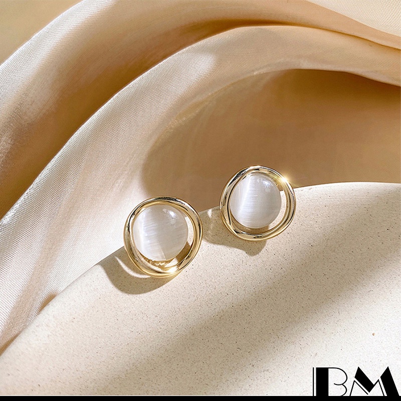 Đôi Bông Tai Mặt Đá Opal Sang Trọng