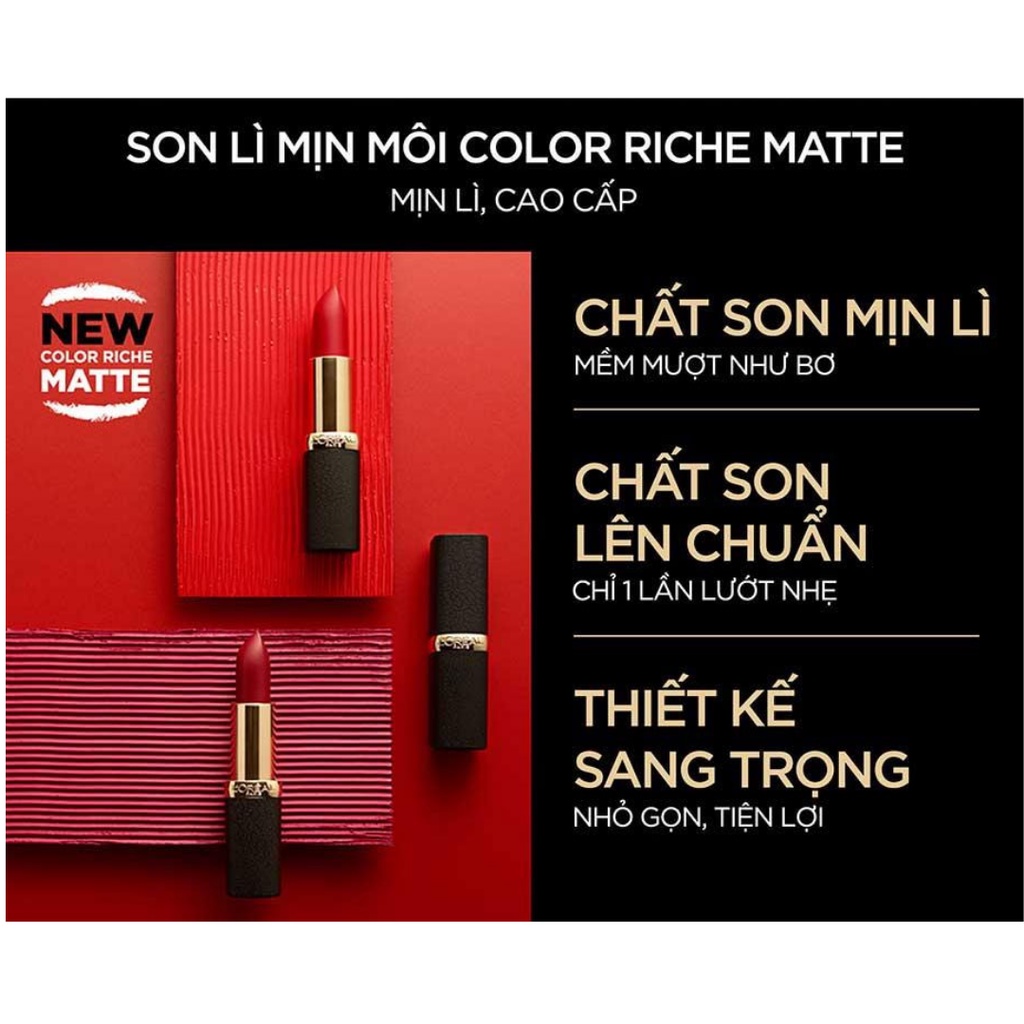 Son Lì Mịn Môi Color Riche Matte Loreal 3,7g